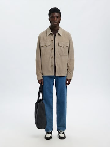 SELECTED Between-season jacket 'SLHTHOM' in Beige