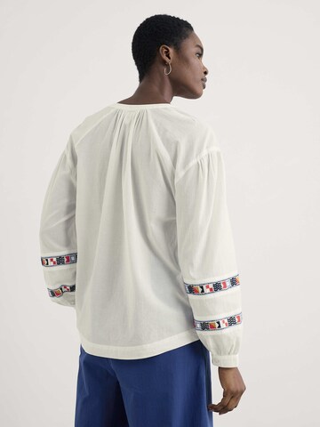 Seasalt Cornwall Blouse 'Weaving Sea' in White