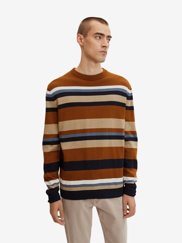 TOM TAILOR Sweater in Brown: front