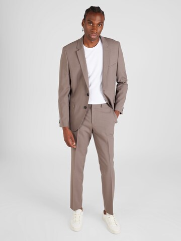 HUGO Slim fit Suit 'Arti/Hesten' in Brown