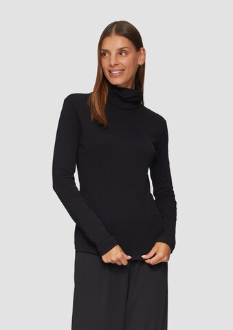 QS Shirt in Zwart: voorkant