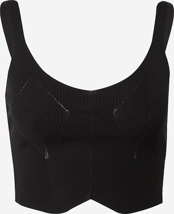 Tally Weijl Knitted Top in Black: front
