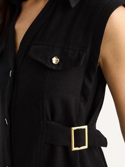 Bianco Lucci Robe-chemise en noir, Vue avec produit