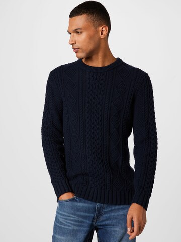 !Solid Sweter w kolorze niebieski: przód
