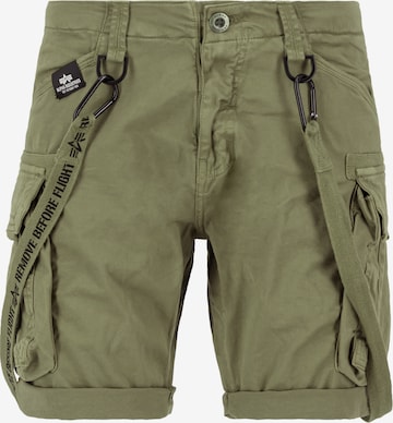 Pantalon cargo ALPHA INDUSTRIES en vert : devant