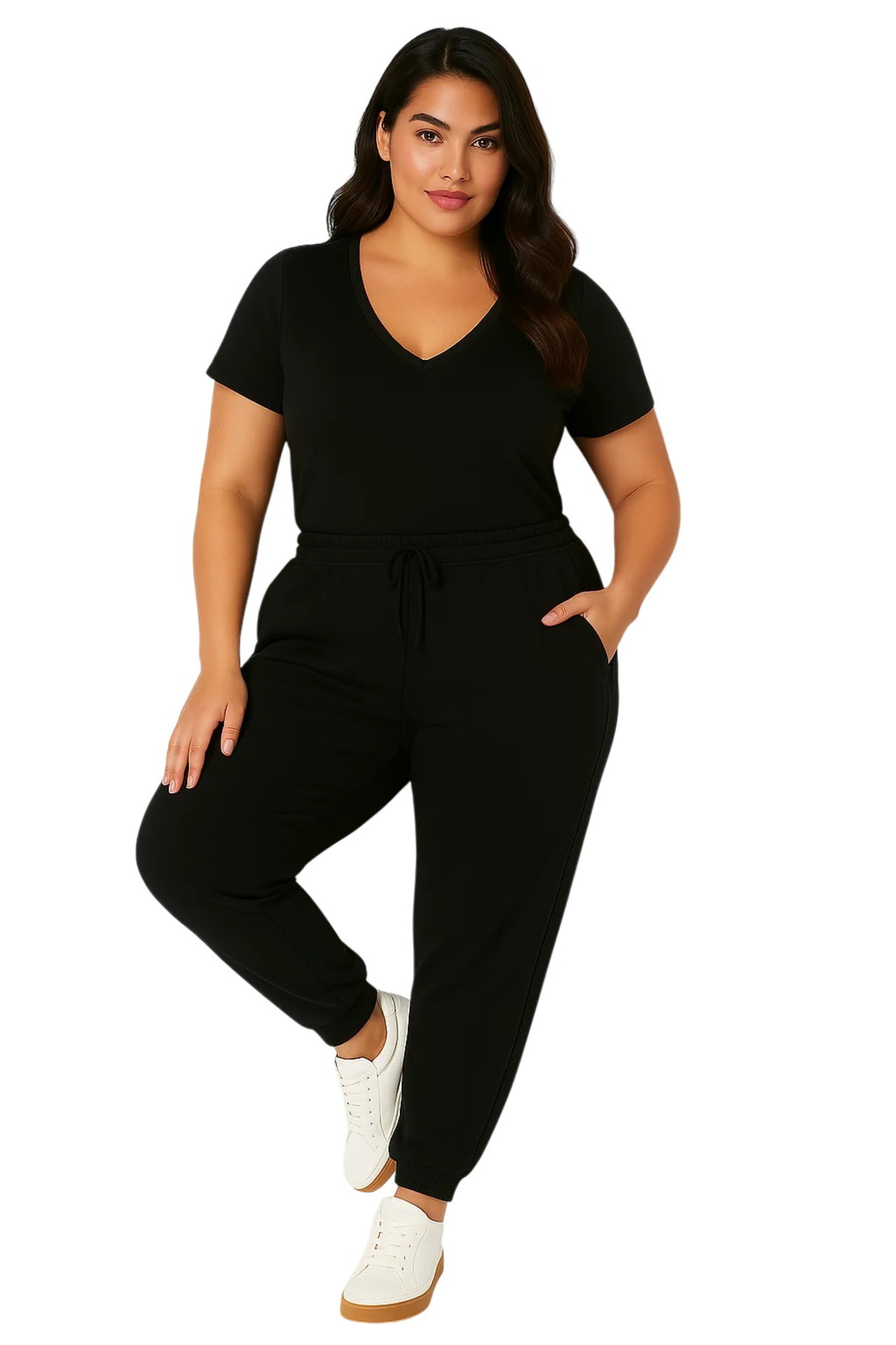 Shape Of You Tapered Broek in Zwart