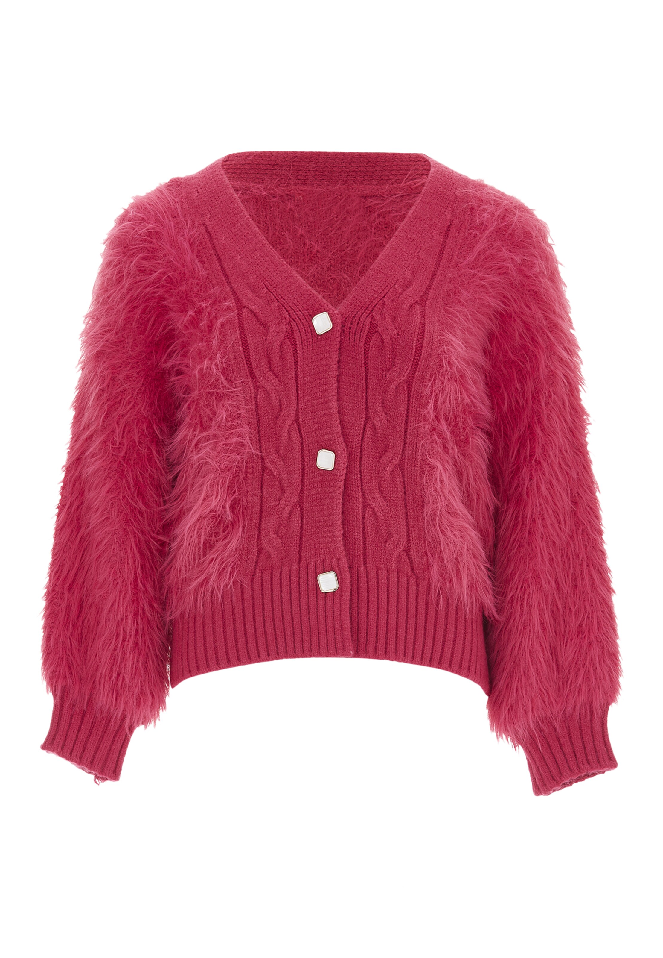 swirly - Casaco de malha em rosa: frente