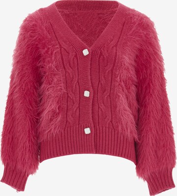 Cardigan swirly en rose : devant