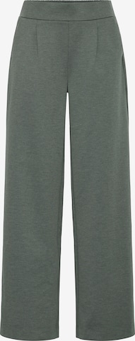 b.young Bukser med lægfolder 'Rizetta' i grøn: forside