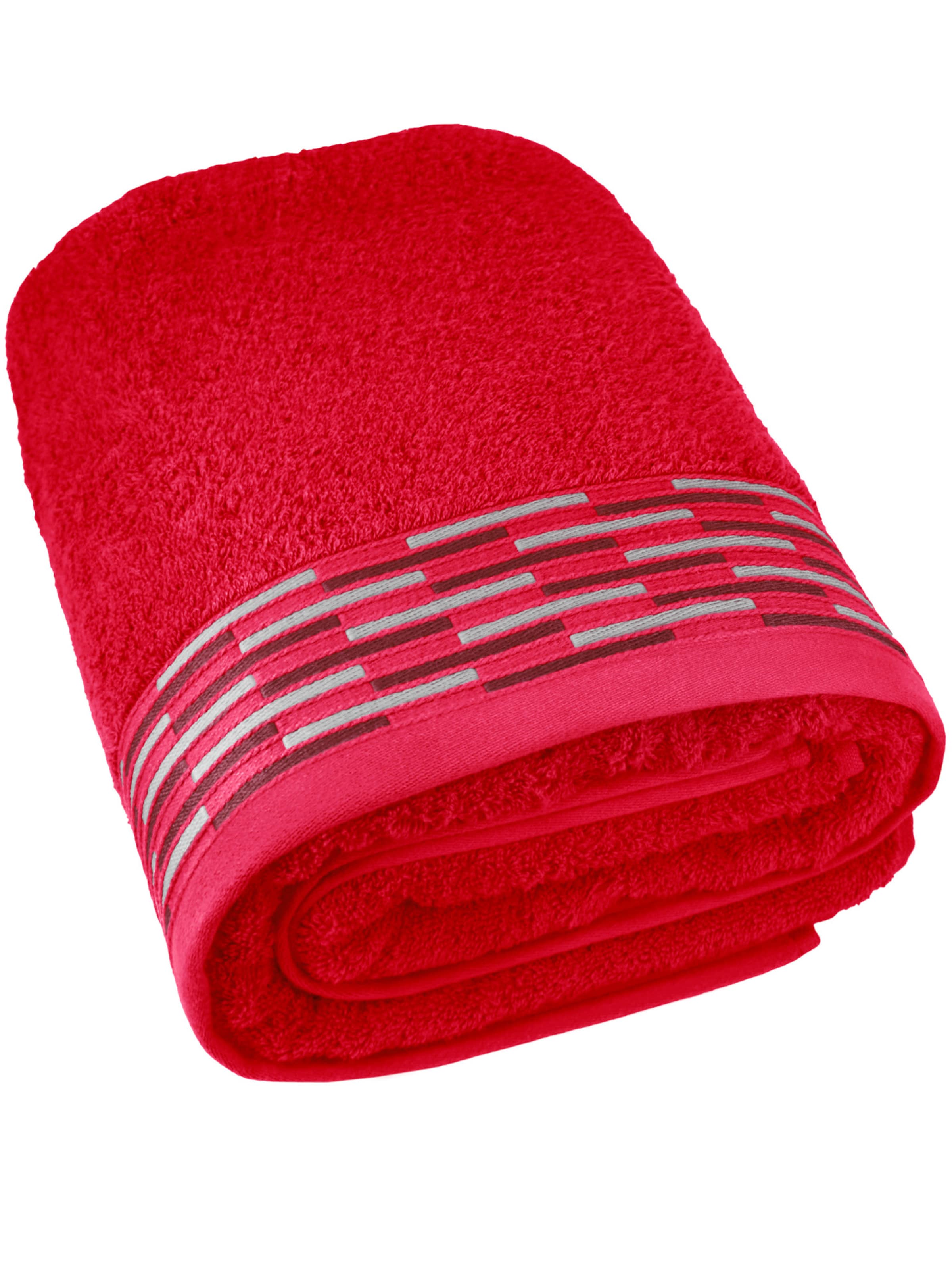 Lashuma Handtuch 'Lugano'‌‌‌‌‌‌‌‌‌‌ in Rot: Vorderseite