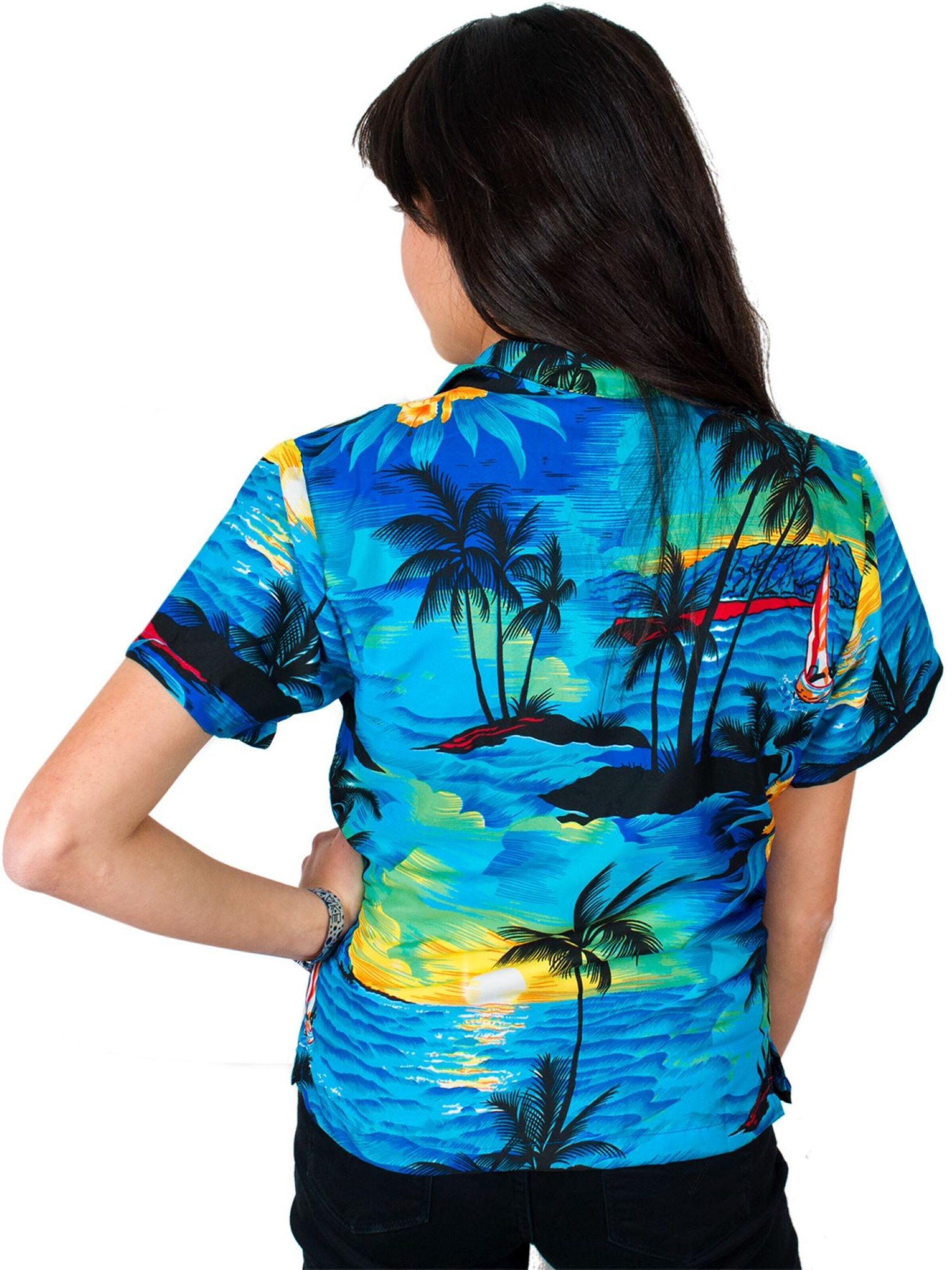 King Kameha Blouse 'Surf' in Blue