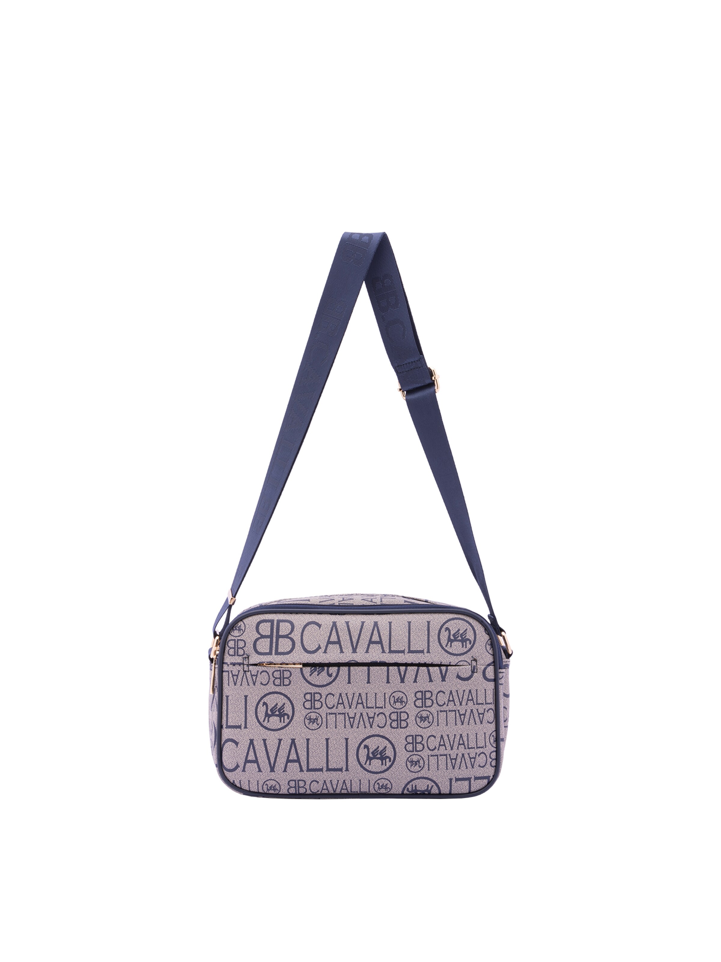 Borsa a tracolla 'Borsa a Tracolla B Cavalli Donna con Zip e Tasche Regolabile Nera' di B. Cavalli in blu: frontale