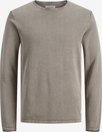 JACK & JONES Пуловер 'JJLeo' в кафяво: отпред