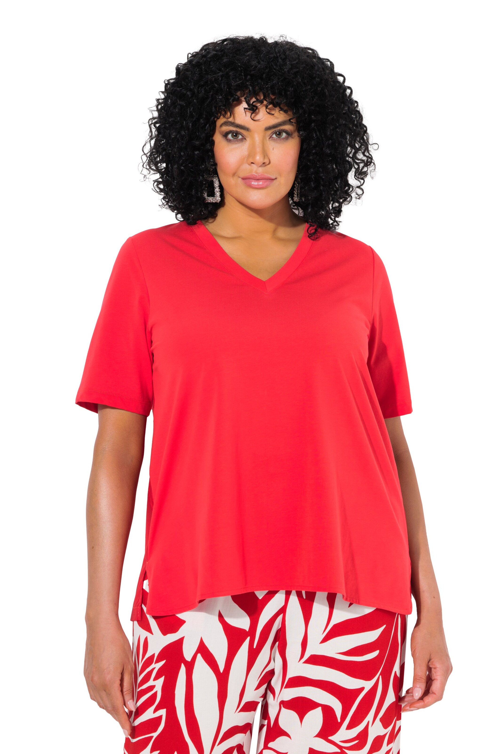 Ulla Popken Shirt in Rood: voorkant