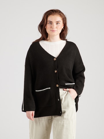 Vero Moda Curve Knit Cardigan 'VMCZORA' in Brown: front