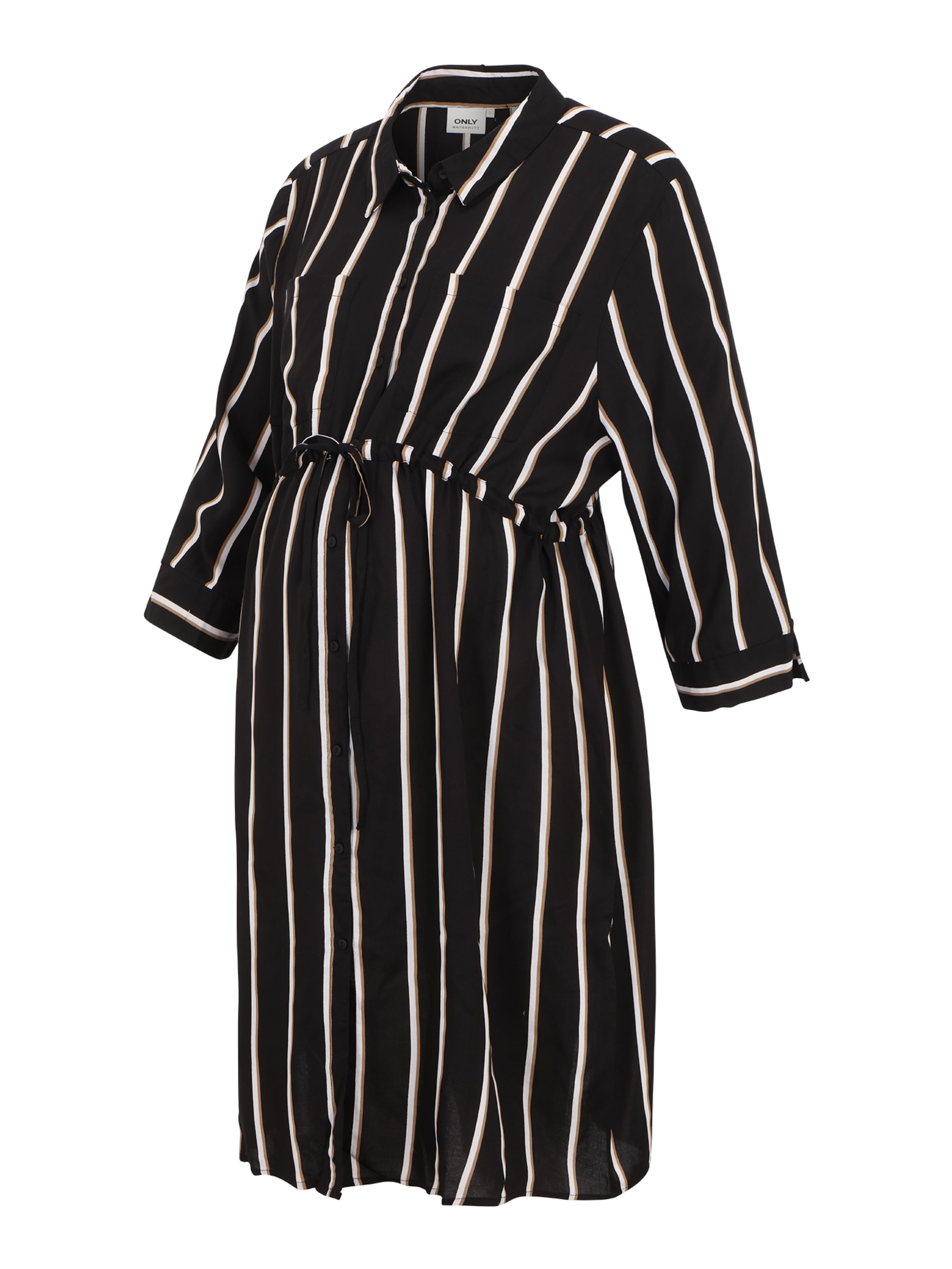 Only Maternity Shirt Dress 'Tamari' in Black: front