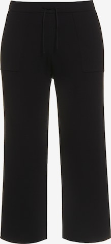 Wide Leg Pantalon Ulla Popken en noir : devant