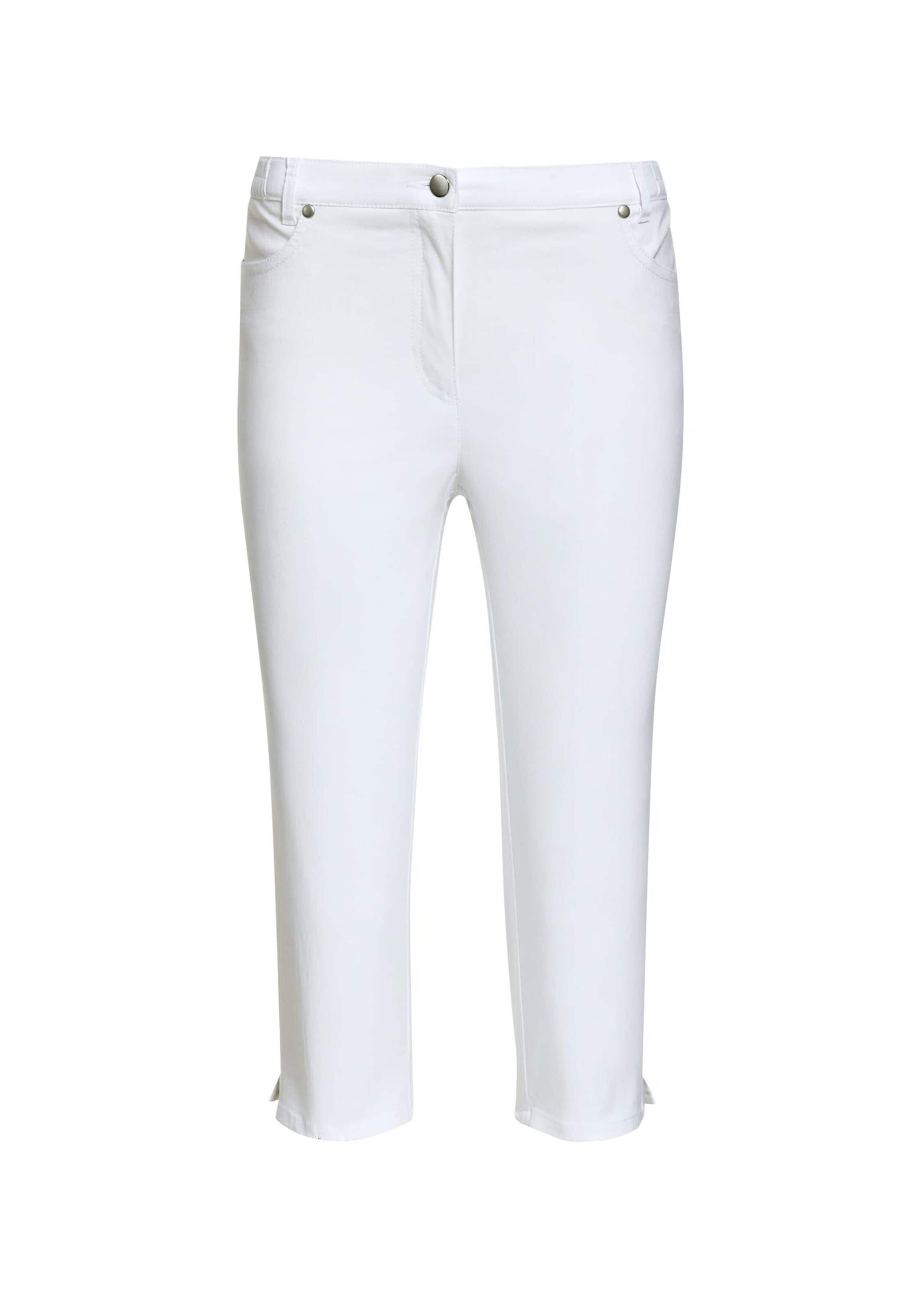 Skinny Pantalon 'Carla' Goldner en blanc : devant