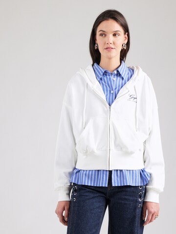 GAP Кофта на молнии в Белый: спереди