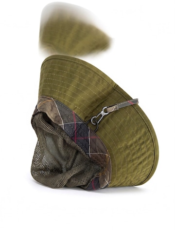 Chapeaux 'Longhall Bucket Hat Dark Olive' Barbour en vert