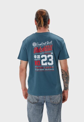 Oldskull T-Shirt 'Retro Legendary' in Grün: Vorderseite