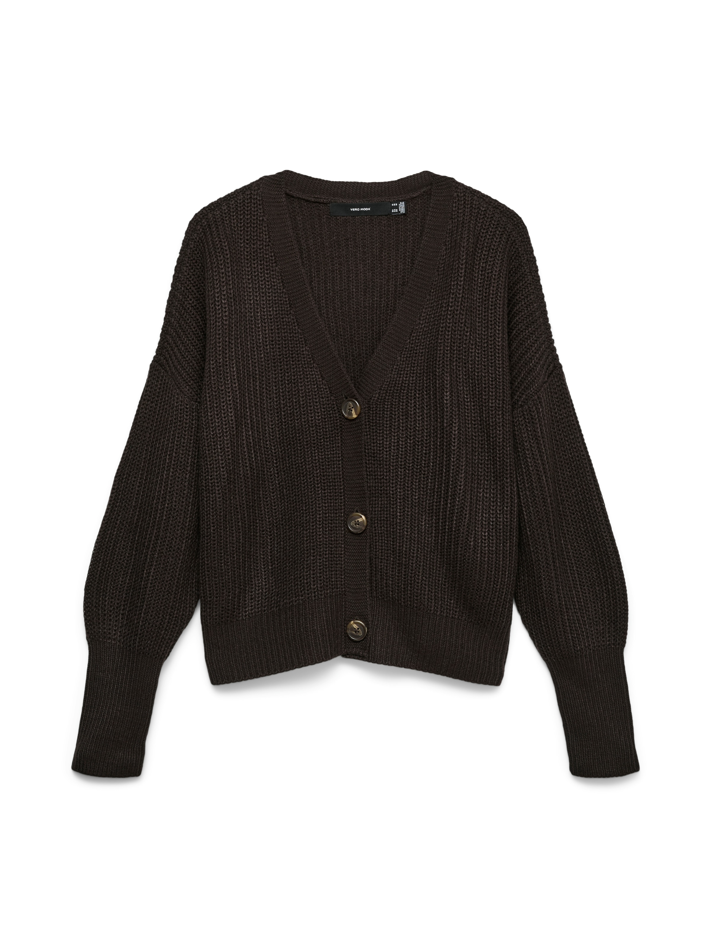 VERO MODA Strickjacke 'VMLEA' in Schwarz: Vorderseite