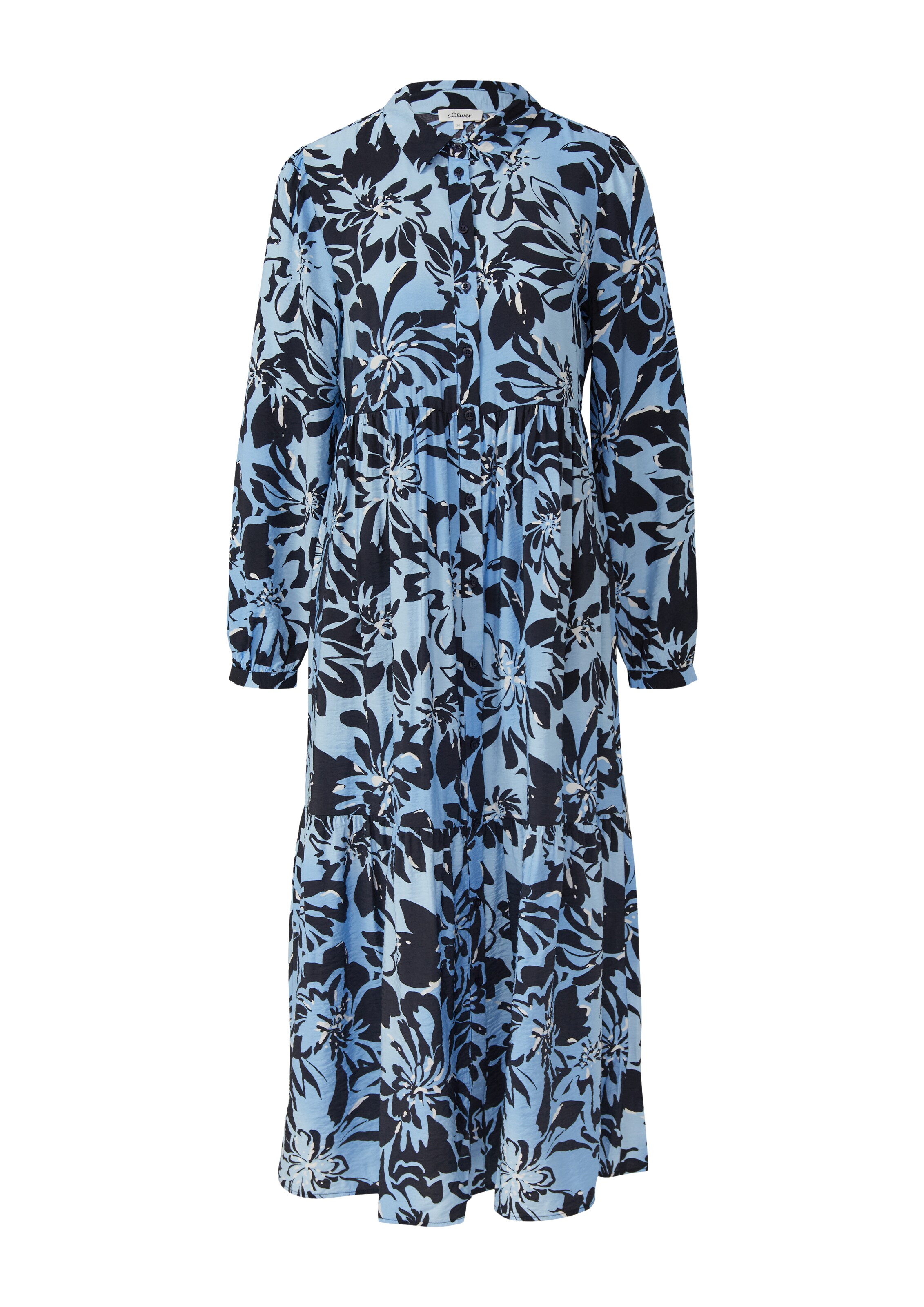 s.Oliver Košeľové šaty - Modrá: predná strana