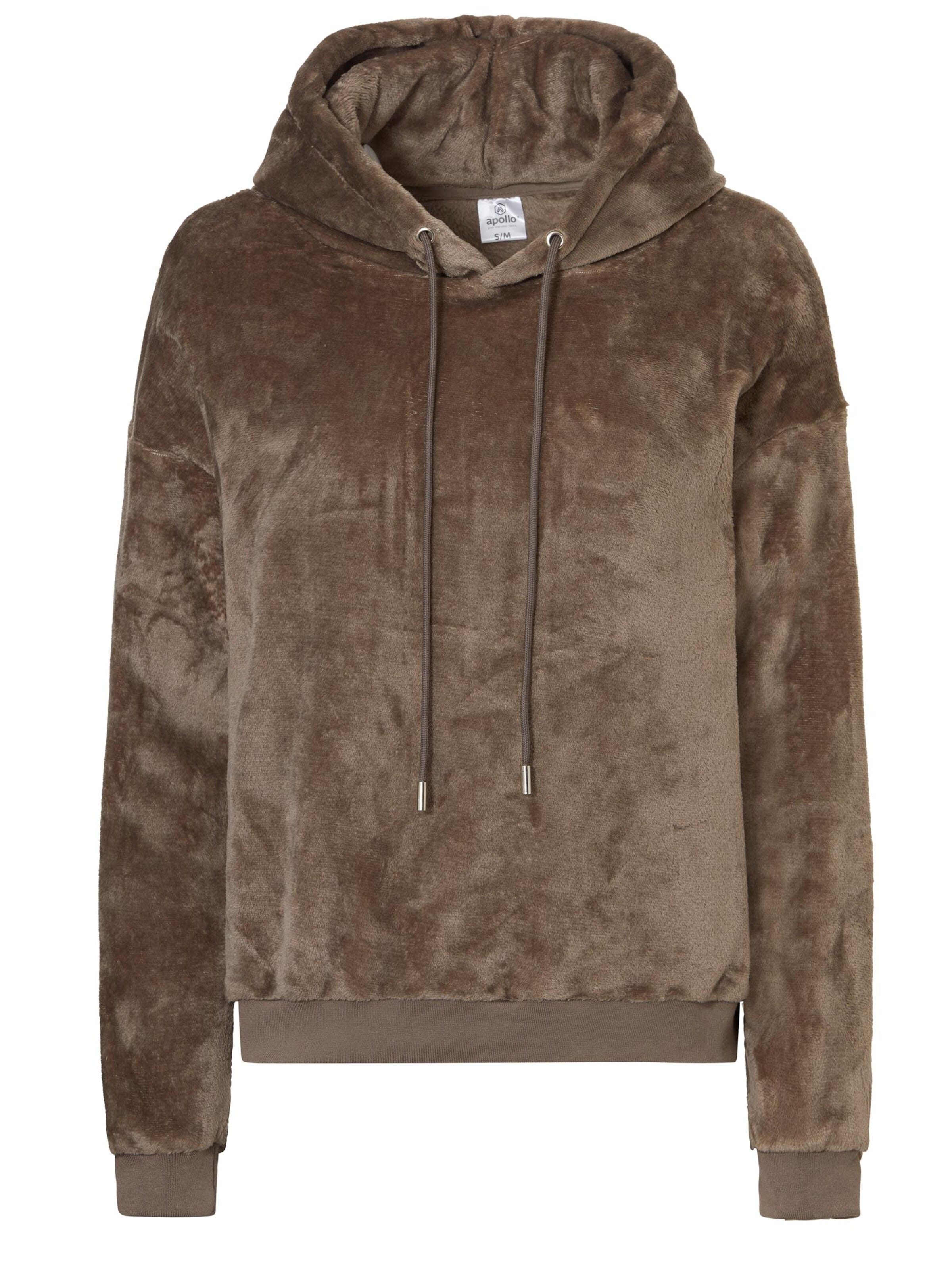 Apollo Sweat suit 'Huispak Loungewear Fleece Incl Capuchon' in Brown