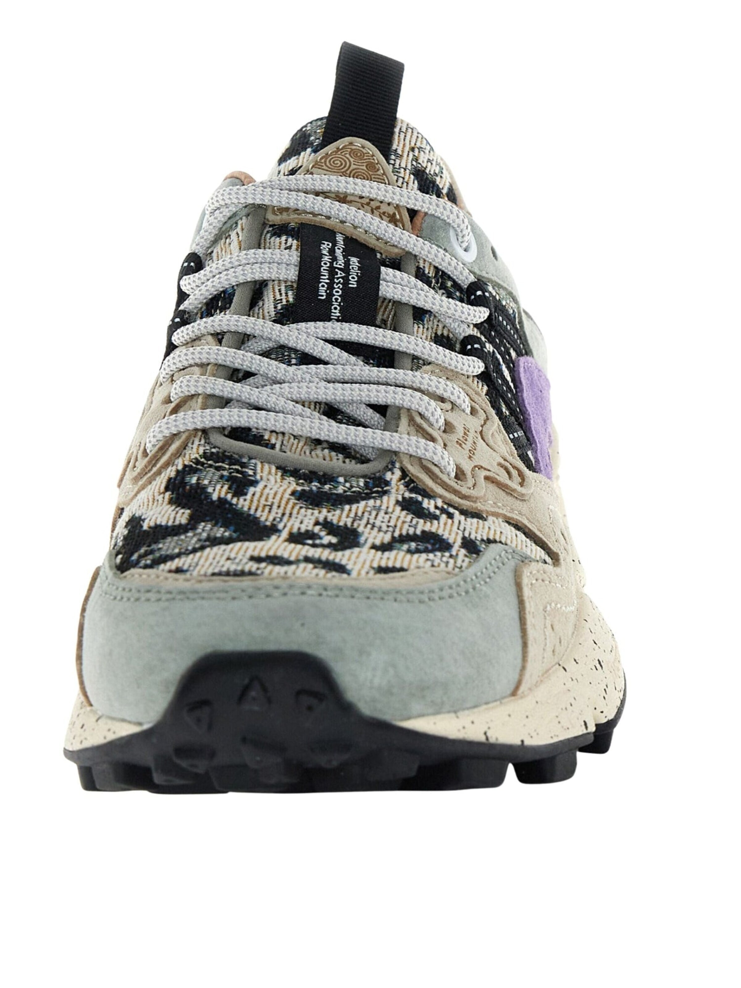 Sneaker bassa 'Women's Multicolor Jacquard Fabric and Nubuck Sneakers' di Flower Mountain in grigio