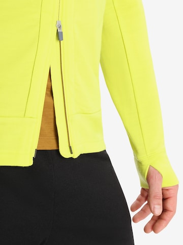 ICEBREAKER Sports sweat jacket 'M Quantum III' in Yellow