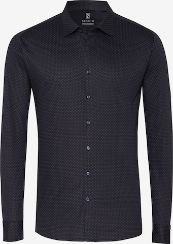 DESOTO Button Up Shirt in Blue: front