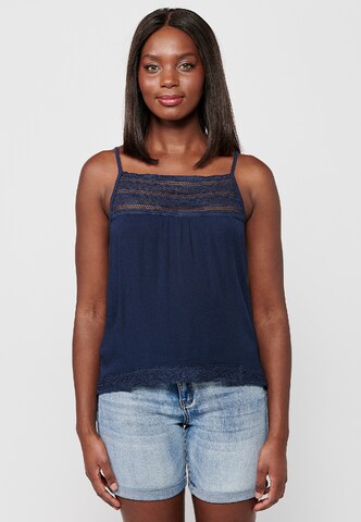 KOROSHI Top in Blue: front