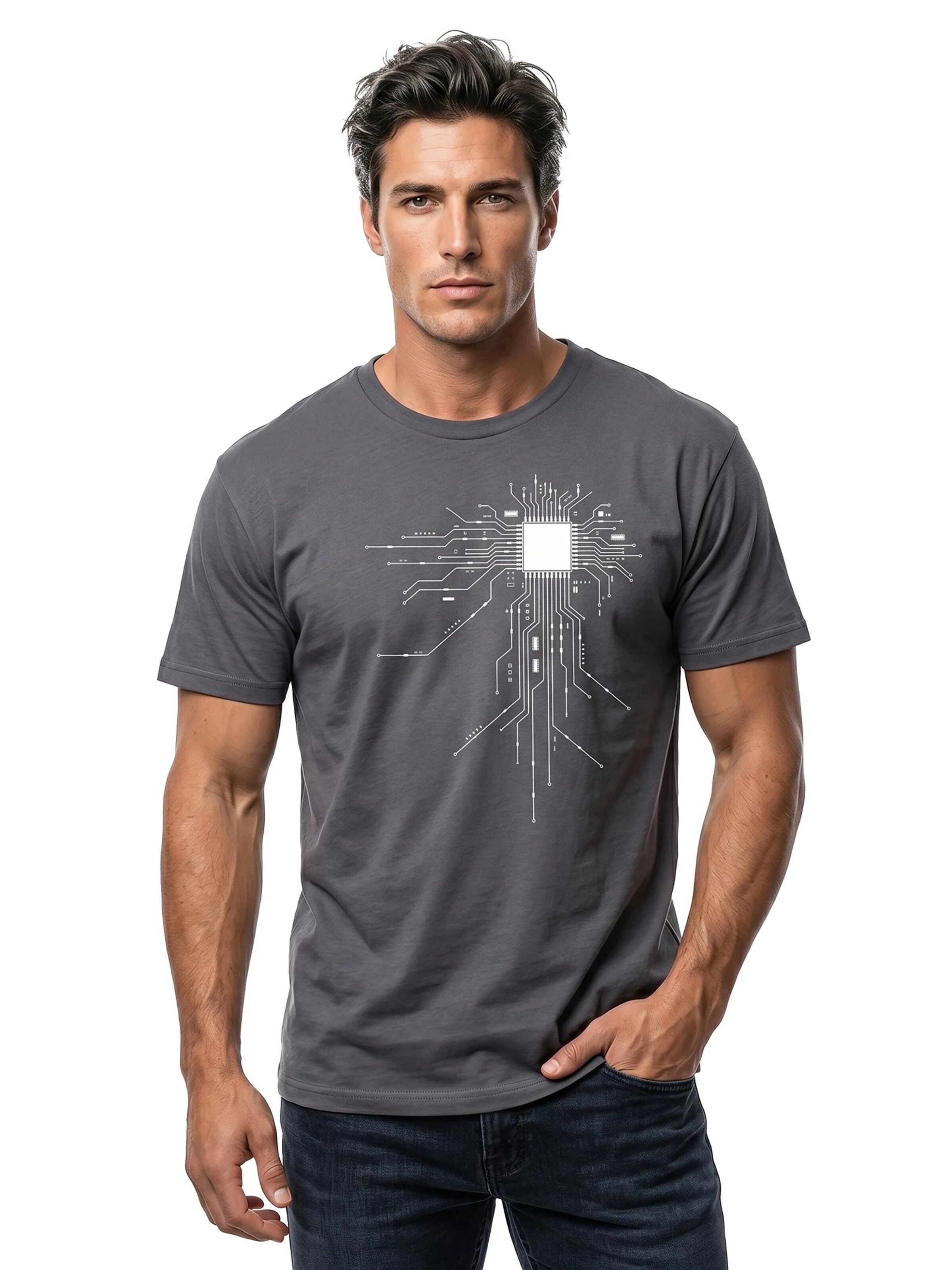 MAKAYA Shirt 'CPU' in Grey