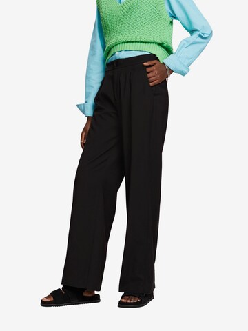 ESPRIT Loose fit Pleated Pants in Black