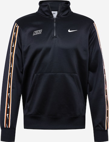 Nike Sportswear Sweatshirt 'Repeat' in Black: front