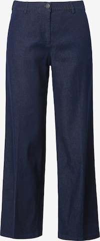 Wide leg Jeans de la Ulla Popken pe albastru: față