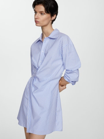 Robe-chemise 'Crusi' MANGO en bleu : devant