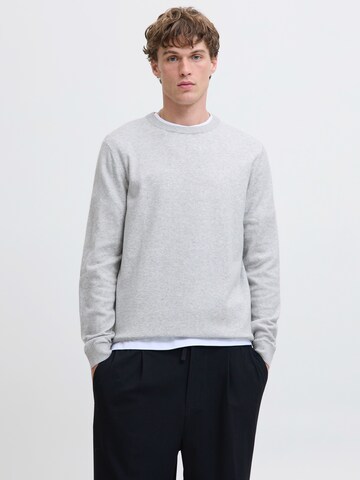 JACK & JONES Sweater 'JJEPERFECT' in Grey: front