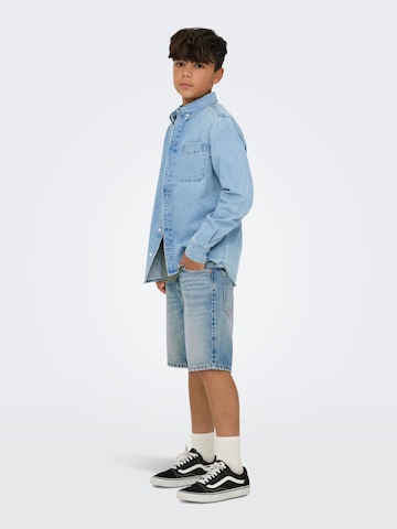 Coupe regular Chemise 'OSJOrson' Only & Sons Junior en bleu