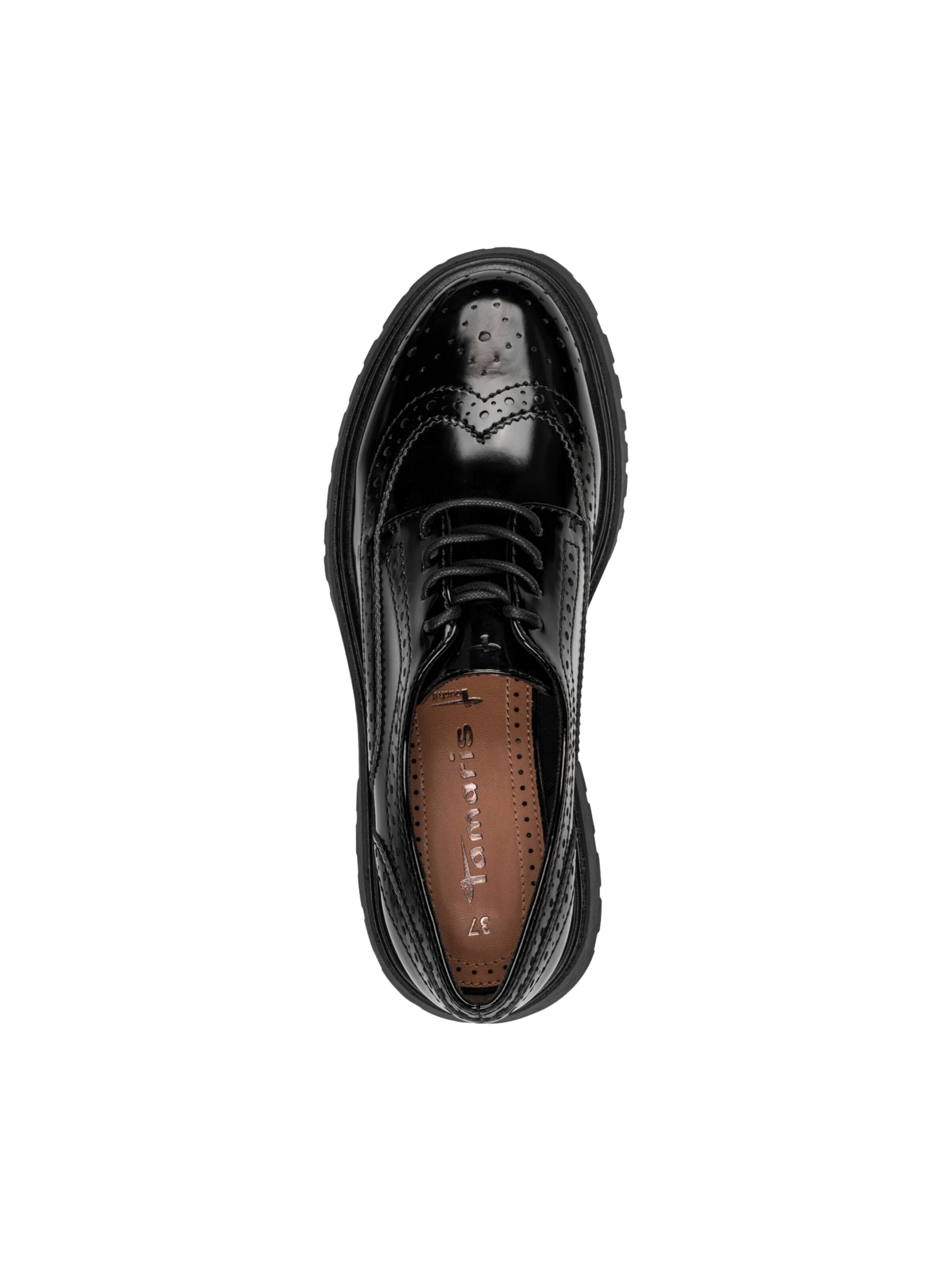 Chaussure à lacets 'Schnür-Derby' Tamaris en noir