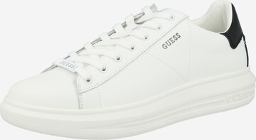 GUESS - Sapatilhas baixas 'Vibo' em branco: frente