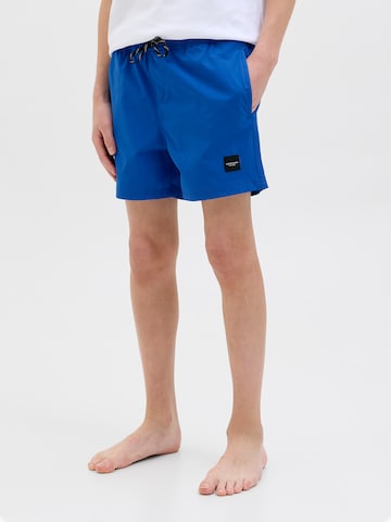 Jack & Jones Junior Kratke kopalne hlače 'JPSTMaui' | modra barva: sprednja stran