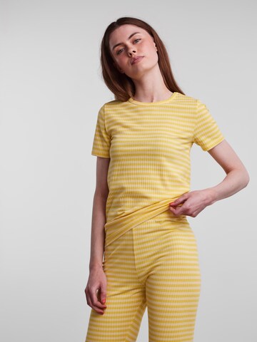 geltona PIECES Marškinėliai 'Laya': priekis