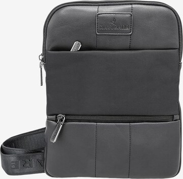 Borsa a tracolla 'Borsa a Tracolla Uomo Navigare - Poliestere Chiusura Zip' di Navigare in nero: frontale