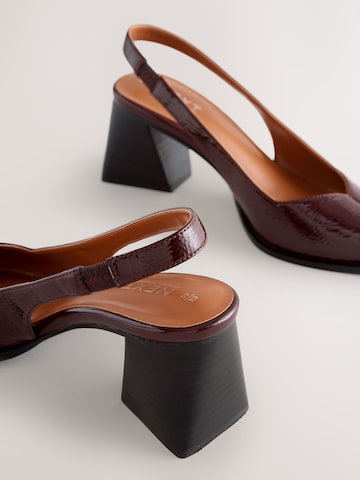 Next Lodičky s otvorenou pätou - Červená