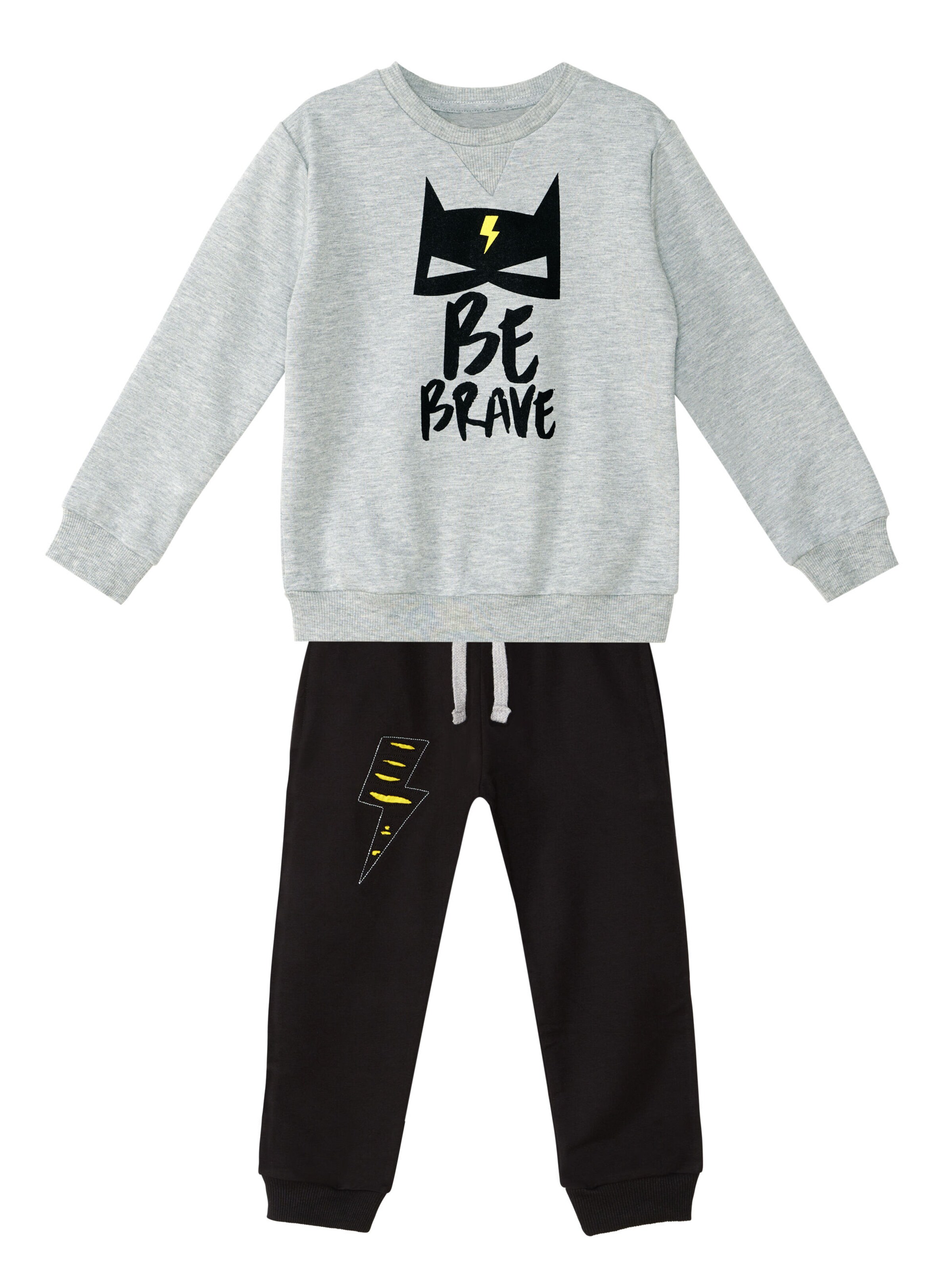Denokids Trainingspak 'Brave' in Grijs: voorkant