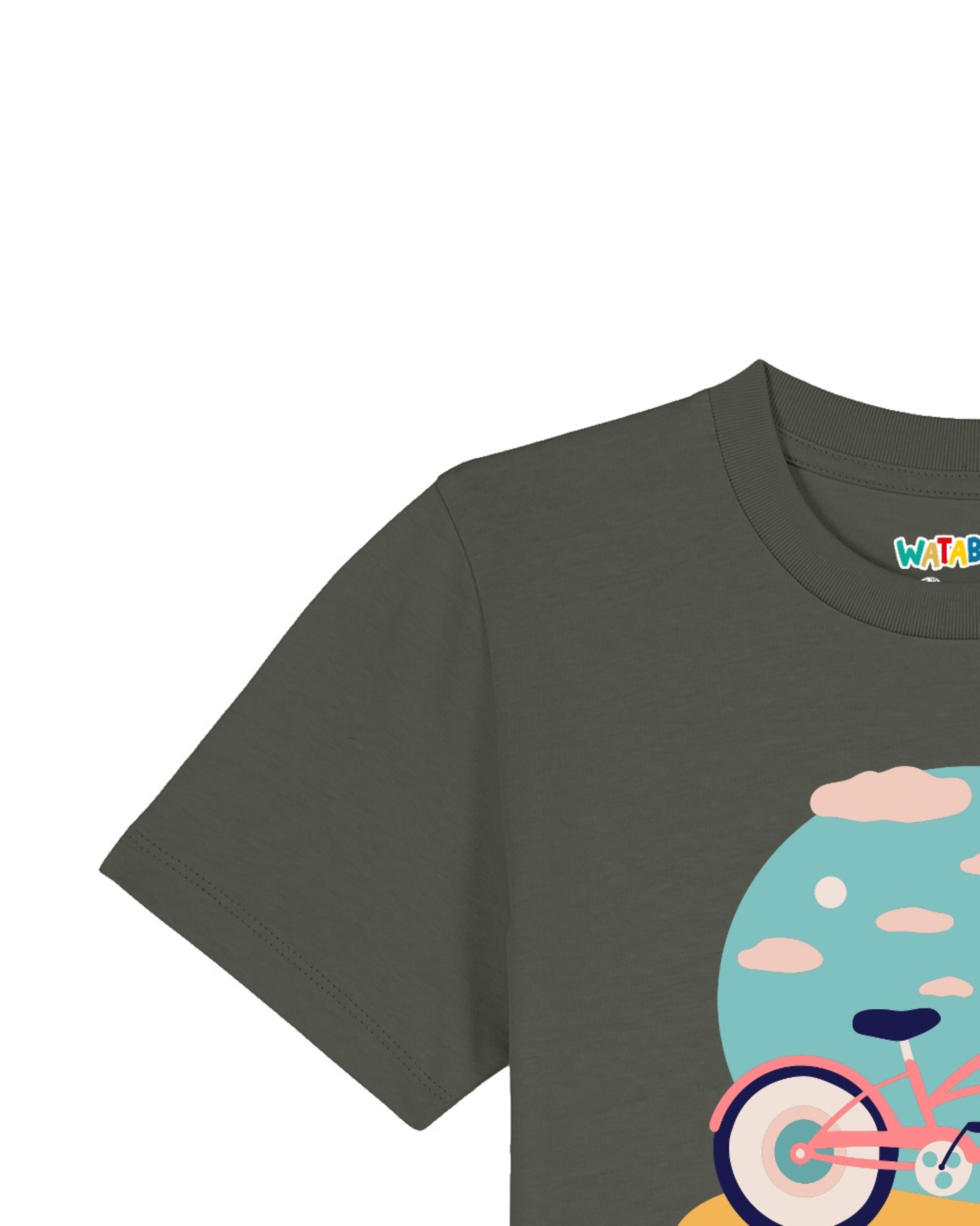 watabout.kids Shirt ' Fahrrad am Strand ' in Groen
