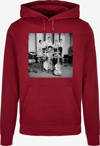 Merchcode Sweatshirt 'Beatles - Rehearsal Room' in Rood: voorkant