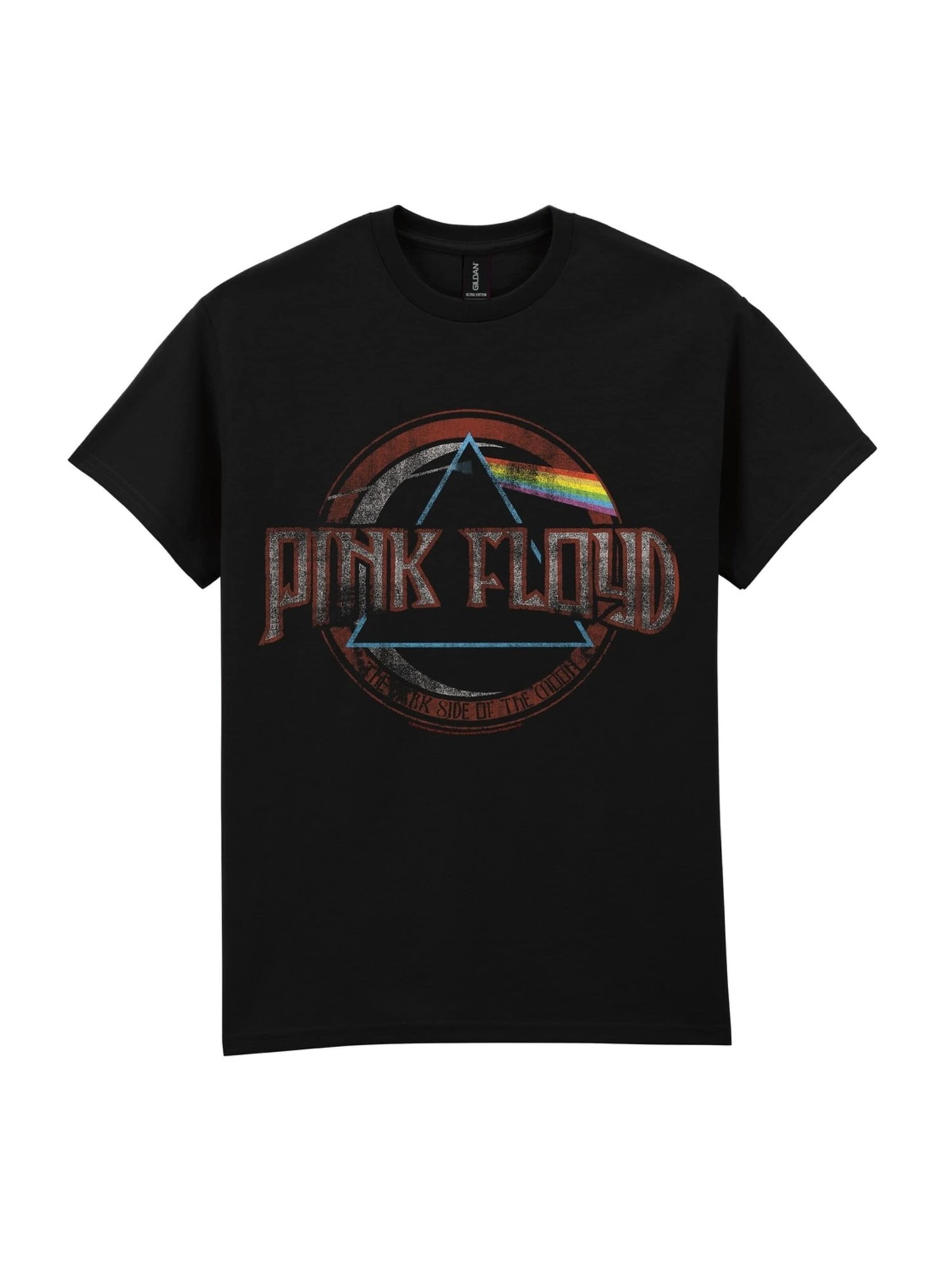 Pink Floyd Shirt 'Pink Floyd - Dark side of the moon new logo t-shirt' in Black: front