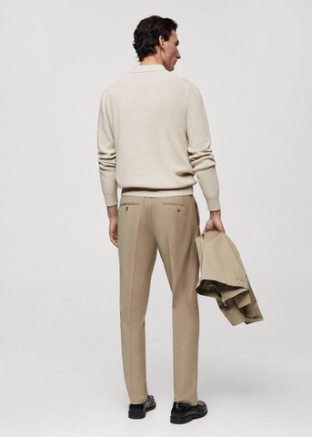 MANGO MAN Sweater 'Cottonp' in Beige